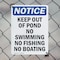 Signmission Keep Out Of Pond No Swimming No OSHA Notice Sign, Plastic, 7in W x 10in L, 2PK OS-2PACK-NS-P-710-V-13851 - alternate 6